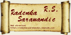 Radenka Saramandić vizit kartica
